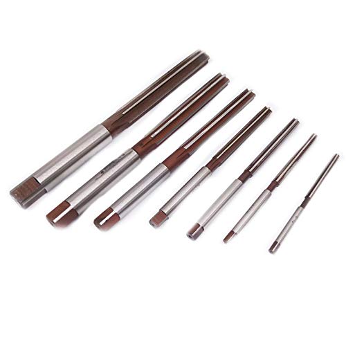 7pcs 3 4 5 6 8 10 12mm Chucking Straight Shank HSS Hand Reamers Kit