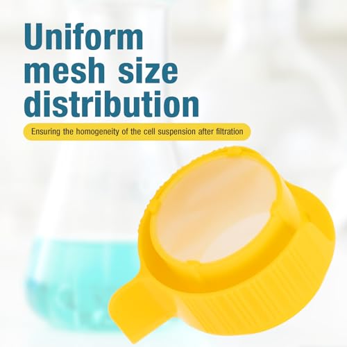 PEKYBIO 40um 70um 100um Cell Strainer Set, Stackable Handle Filter Screen with Nylon Screen Mesh and Polypropylene Frame, Individually Packaged Sterile Cell Filter for Life Science Experiments, 3 Pcs
