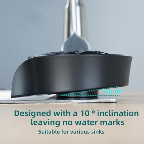 2 in1 Glass Rinser for Kitchen Sink, High Pressure 360 Degree Rotating Cup Washer with Pull-Out Spray Gun, Glass Cup Cleaner Sink Attachment Washer Clean Cups Bottles (Black) Black