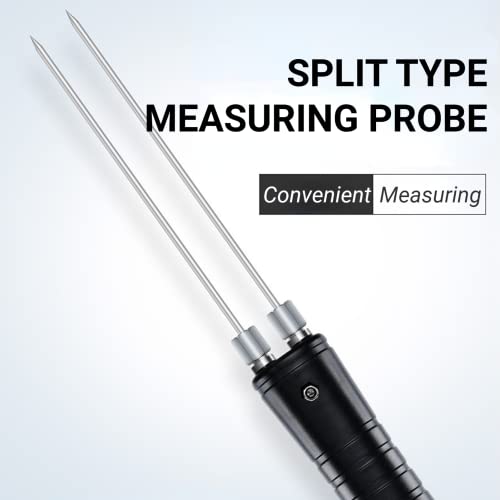 Wood Meter, Digital Wood Tester Firewood Meter with Long Probe, Professional Paper Humidity Tester Damp Meter for Wood Firewood Paper Floor