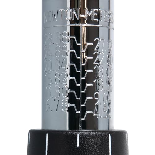 Performance Tool M197 3/8-Inch Drive Torque Wrench 250 inch/lb. - Dual Scale, Audible Click, Precision Ratchet 3/8" Dr. Click Style (30-250 in/lbs)