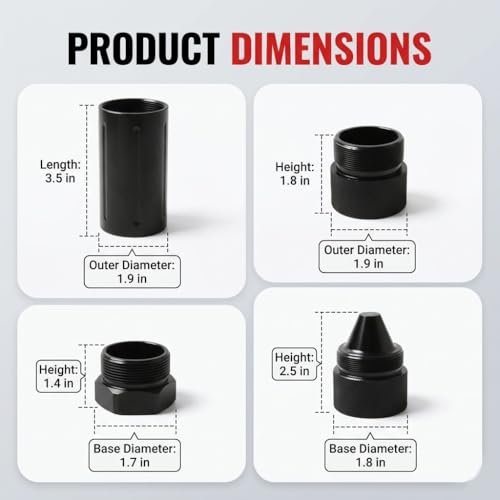 1.375''x24 Thread Aluminum Cone Shaped Truck Wheel Lug Nuts 12 Pack