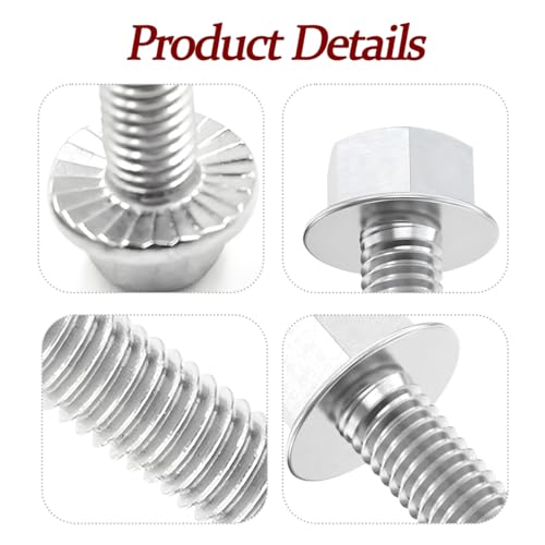 4PCS Car Ignition Coil Mounting Bolt Screws Kit, OEM#W706175S43 Stainless Steel Vehicle Ignition Bolt Screw Replacement Kit, Compatible with F-600 Super Duty E-350 (M5*25) M5*25