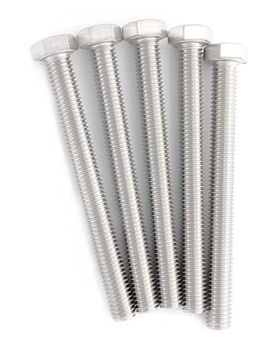 IMScrews Hex 1/4-20 x 5 Long Machine Screws, 304 Stainless Steel Bolts, Pack of 15 1/4"-20 x 5"