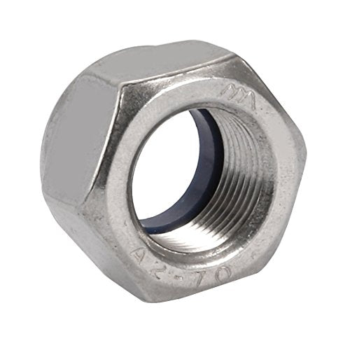 uxcell 4pcs M20 x 1.5mm Pitch Metric Fine Thread 304 Stainless Steel Hex Lock Nuts