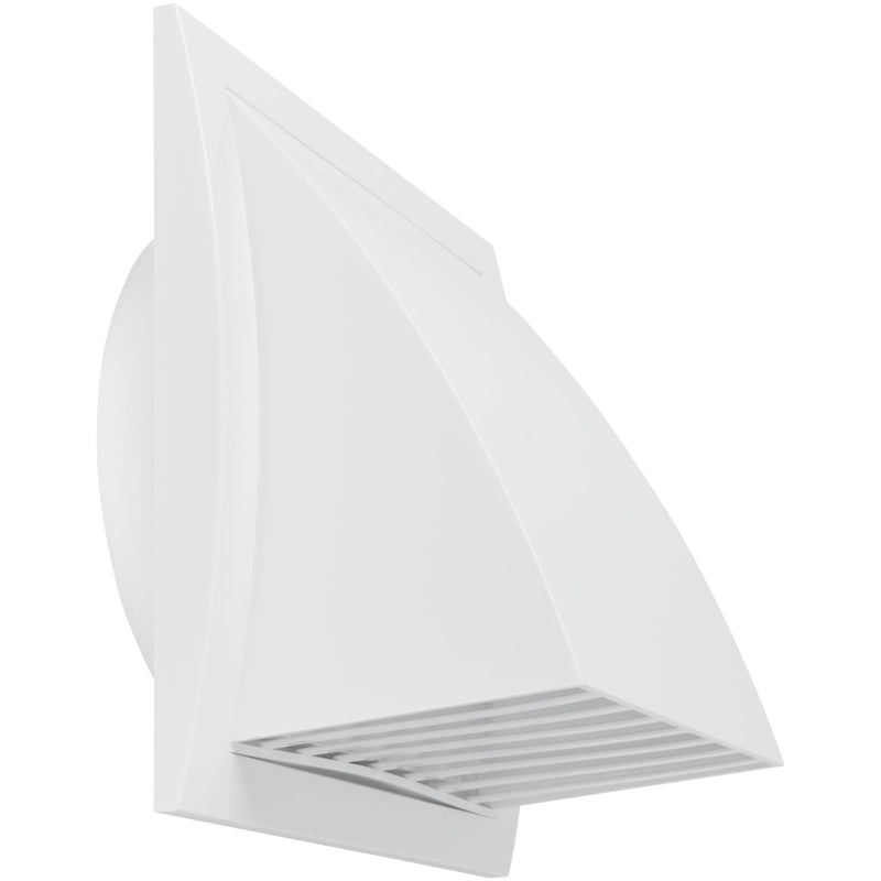 6'' Inch Exhaust Hood Vent With Rain Cover, White, Indoor And Outdoor, HVAC Exhaust Vent Duct Cover, Exhaust Cap (6'' Inch, White) 6 Inch