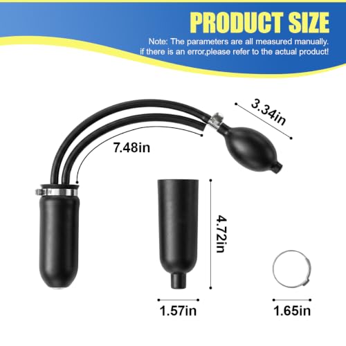 Universal Easy Intake Adapter, Auto Smoke Machine Inflatable Bladder Black
