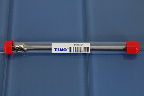 TEMO SC-5L6 NF Aluminum Cut Carbide Rotary Burr File 1/2" CyliBall 6" Shank 6" SC-5L6