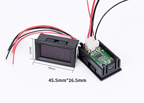Taidacent Blue Color High Precision 5 Digit Amp Meter DC 0.0000-3.0000A Ammeter Digital Display DC Digital Ammeter Resolution 0.1mA
