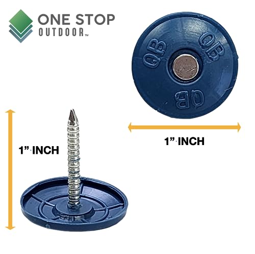 (100 Pack) Round Plastic Cap Nail 1 Inch Roofing Nails Galvanized Tar Paper Nails for House Wrap Fastening Foam Board Roofing Felt Insulation Film (100)