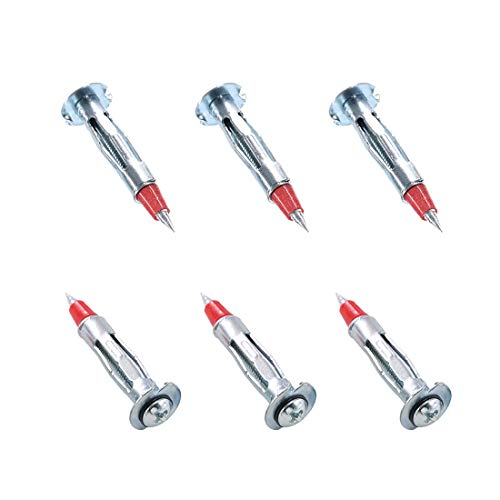 Glarks 60Pcs Heavy Duty 1/8 inch 46MM Zinc Plated Steel Molly Bolt Drive Hollow Drive Wall Anchor Screws Set (1/8SDx46MM) 1/8SDx46mm