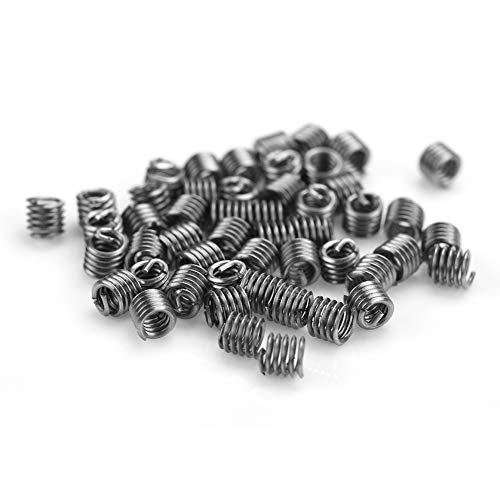 Ejoyous Thread Repair Kit, 50pcs Stainless Steel Coiled Wire Helical Screw Thread Inserts Kit Imperial 8-32UNC x 1.5D with Dedicated Tap, Installation Tool, Breaker, Drill Bit