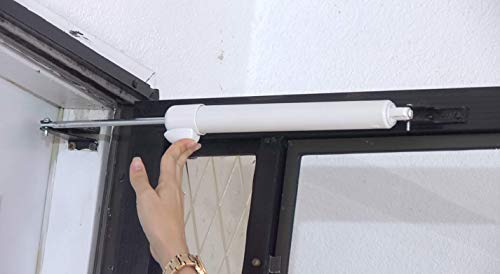 Touch 'n Hold Smooth Dual Door Closer System (Sandstone) – Heavy-Duty - Touch-Button Hold Open Feature & Smooth Closing Motion - Storm & Security Door (Medium/Heavy Weight). New Door/Replace Old Unit Sandstone