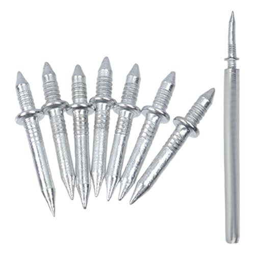Woogim 500 PCS Double Head Skirting Thread Seamless Nail with Nail Specific Sleeve Tool,1" Invisible Seamless Baseboard Screws for Baseboards, Shelves & Wall Decor,Carbon Steel