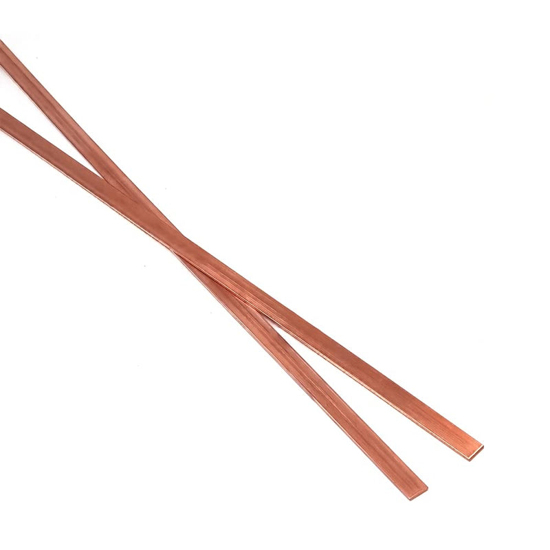 4PCS C110 Copper Flat Bar,1/8" Thickness x 0.6" Width x 15.7" Length Copper Flat Bar Stock, 3mm x 15mm x 400mm Suitable for DIY Battery Connection, etc. Width :15mm Thickness :3mm