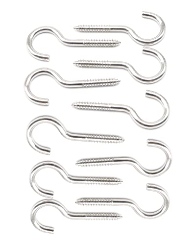 IMSCREWS 100 Pcs 1-5/8" Stainless Steel 304 Eye Hooks – Heavy Duty Self-Tapping Eye Bolts for Wood, Cable & Wire Securing 0.098" x 0.67" x 1.6"