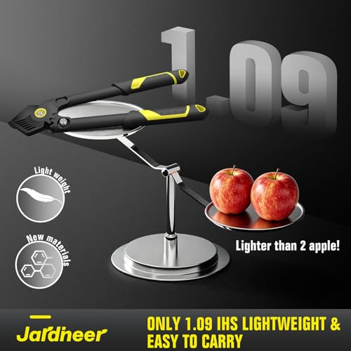 Jardineer 16.5" Garden Loppers, Effortless Pruning Shears with Gear Assist and Pull-Tested Reinforced Handles, Lightweight Hand Lopper for Yard, Shrub & Small Tree Trimming, Cuts up to 1.2" Branches