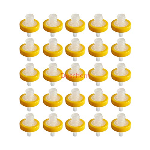 100Pcs 13MM,0.22um,Hydrophile PTFE Syringe Filter,Made by Hydrophilic Polytetrafluoroethylene,100Pieces/Pack