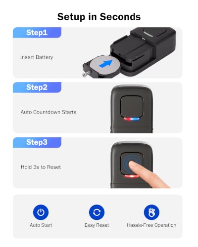 Frizzlife 12-Month Filter Reminder Timer, Filter Replacement Alert for Whole House Water Filters, RO Systems & Appliances, LED Reminder, Auto Countdown, Easy Reset TMR-12M