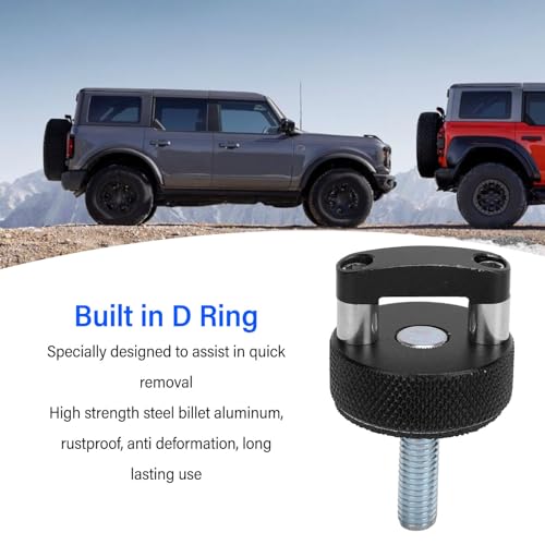 Quick Removal Thumb Screws for Bronco Hard Top, M8 1.25 Black