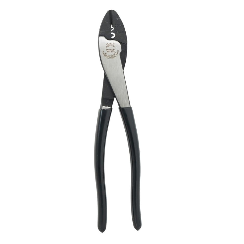 Klein Tools 1006 Cutting / Crimping Tool, Made in USA, Crimps 10 to 22 AWG Solderless Terminals and Connectors, with Wire Cutter in Tapered Nose Crimping Pliers