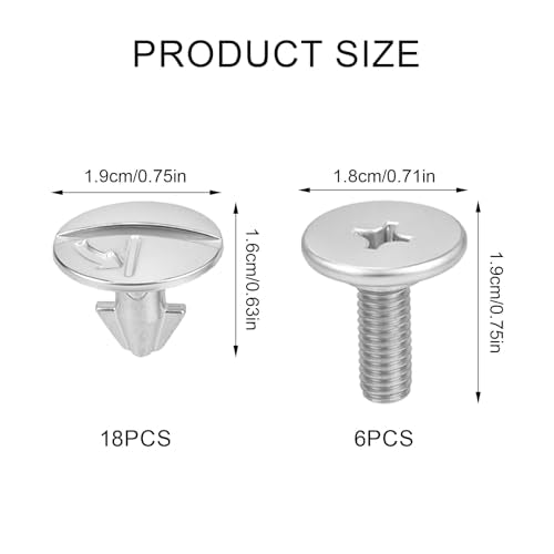 24pcs Lower Engine Cover Pin Screws 90674-TY2-A01 & Radiator Support Splash