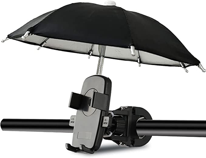 Phone Umbrella Suction Cup Stand,Phone for Sun Shad,Outdoor Anti-Glare Cell Cute Sunshade Holder，Car Navigation Shade Visor,Sun Hood Shield Block Glare (Black) black