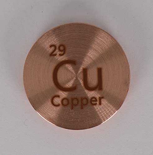 Copper (Cu) 30.68mm Metal Disc - One Troy Ounce