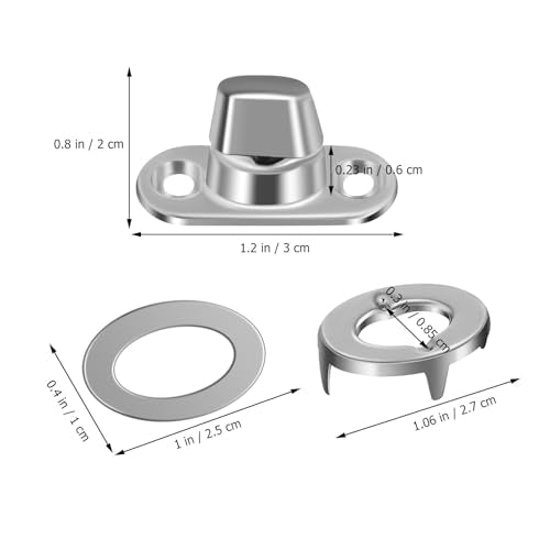 NUOBESTY Grommet Fasteners Turn Button Fasteners 20 Sets Eyelet Mounting Screws for Canvas Galvanized Metal Easy Installation 1.18 X 0.78 X 0.39 in
