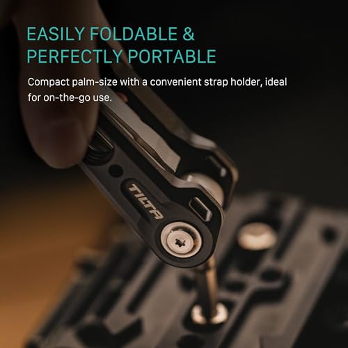 Tilta Multi-Functional Mini Tool Kit | Features Allen Keys and Screw Drivers | Compact & Lightweight | Compatible with Most Cages & Camera Systems (Titanium Grey) TA-MMT-TG Titanium Grey