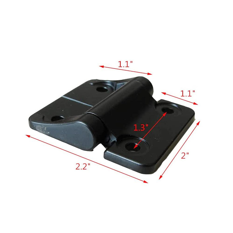 Zinc Alloy Constant Torque Position Control Hinge with Holes Series for E6-10-416-50 E6 2" Leaf Height Symmetric Torque 2Pcs 2 Pieces Black_2