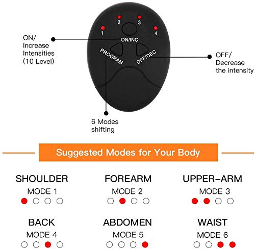 Fitness Belt Abs Stimulator Muscle Training Fitness Workout Equipment Ab Core Toner Belt for Abdominal/Arm/Leg for Home Use Black