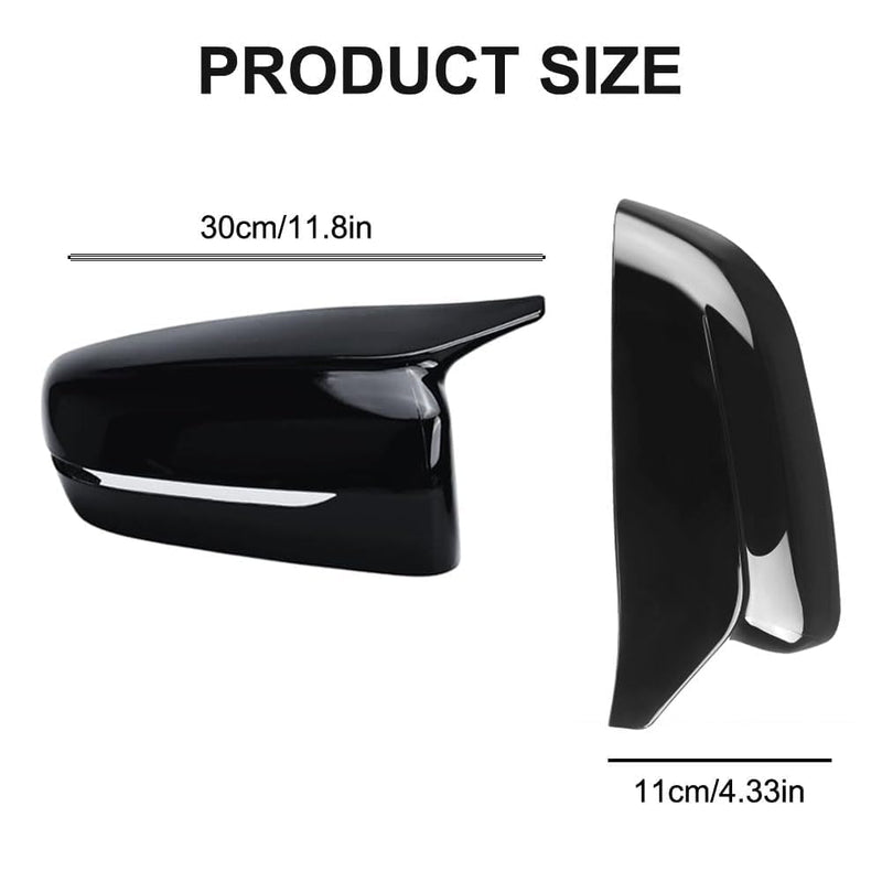 Gloss Black Car Side Mirror Cover Caps Replacement Compatible with BMW 2017-2022 G20 G21 G30 G31 G11 G12 G14 G15 G16 Left Driver Side Right Passenger Side Black G20