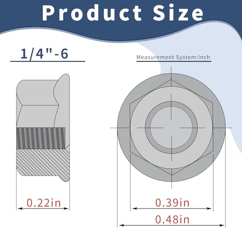 200 Pcs Hex Serrated Flange Nuts, M6 x 1mm Pitch, Black Zinc 200Pcs M6*1mm Black
