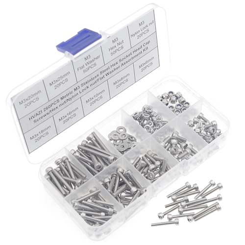 M3 304 Stainless Steel Knurled Hex Socket Cap Screw Nut Washer Kit M3