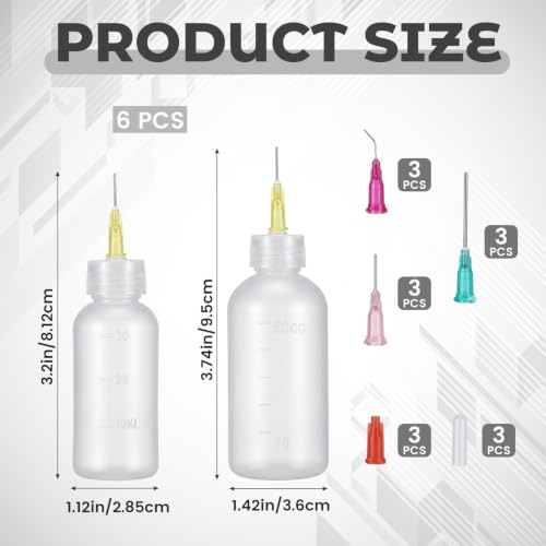 6Pcs Precision Glue Applicator, Glue Bottles Squeeze Bottle