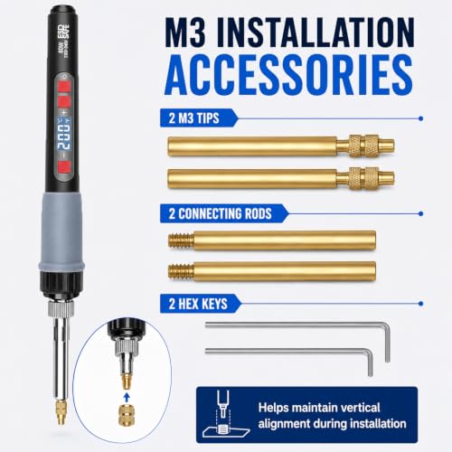 M3 Heat Set Threaded Insert Kit for 3D Printed Parts, 420-Piece
