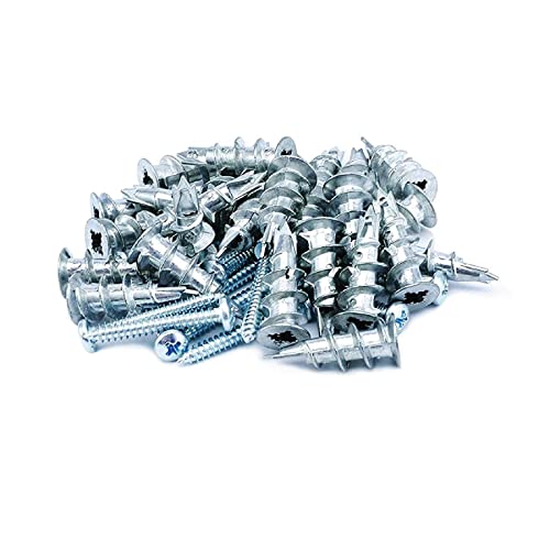 E-Z Ancor kit, 50 Zinc Self Drilling Drywall Anchors with 50 Phillip Screws #8 x 1-1/4" #EKZ050