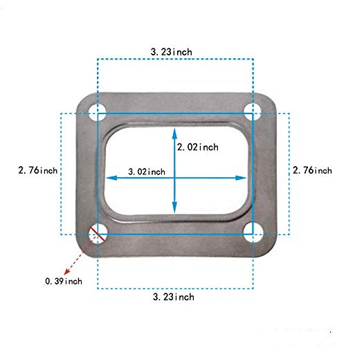 T4 Turbo Turbocharger Inlet Twin Scroll Gasket Stainless Steel Precision PTE Turbine Garrett