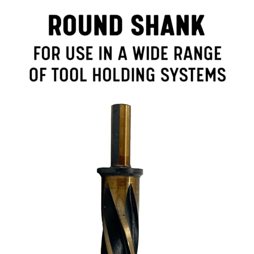Drill America 5/8" Bridge/Construction Reamer with 1/2" Shank, Black and Gold Finish, KFD Series 5/8"