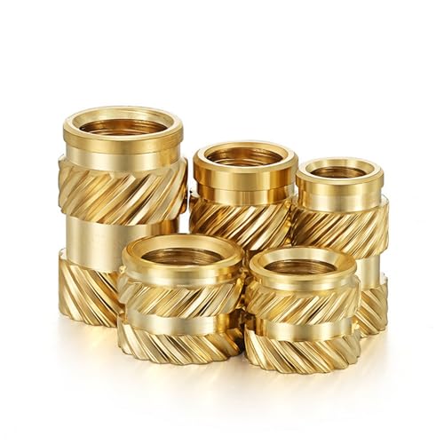 100pcs Brass Threaded Inserts, 1/4"-20 Heat Set Insert Kit for 3D Printing 1/4"-20 Kit-100pcs