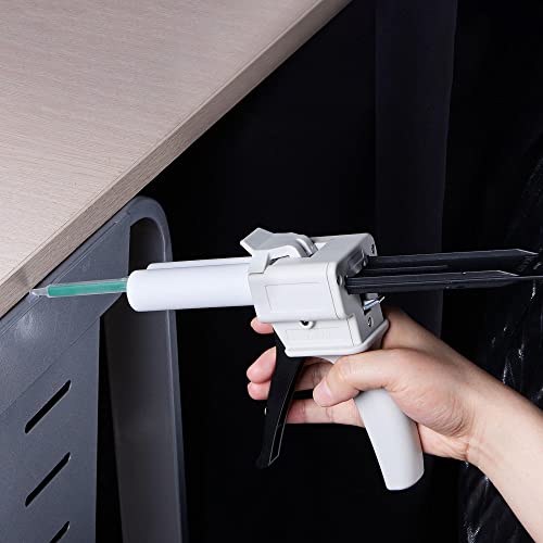 UXCELL 50ml Manual AB Epoxy Resin Applicator Dispenser Gun with Glue Mixing Rate of 1:1, for Mixing Different Liquids
