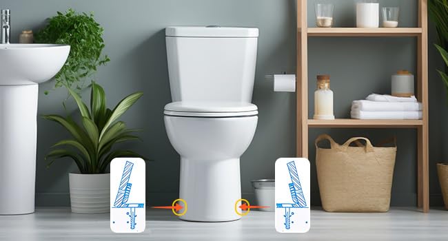 KUMGROT Toilet Floor Mounting Bolt Kit, Toilet Anchoring Screws with Washer, Universal Replacement Kit Fits Most Standard Toilets, Sturdy & Stable, 3 Set (2.17 x 1.46 in) 2.17 x1.46 in