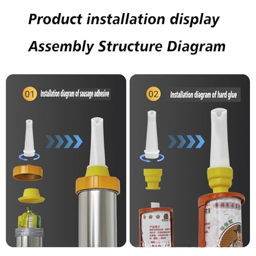 19 PCS Non adhesive dual-use Caulking nozzle, flat seam tool，V-neck