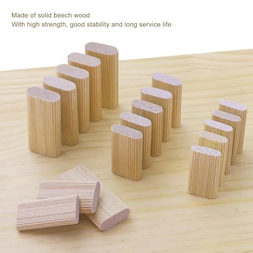0.4x2in Solid Beechwood Dowel Pins Sturdy Structure Wood Tenon Insertion Block for Furniture Splicing Assembly Door Stops and Woodworking Projects