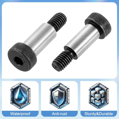 uxcell Alloy Steel Hexagon Socket Head Shoulder Screws Bolts, 1" Shoulder Length, 1/2" Shoulder Dia, 3/8-16 UNC Thread, 10pcs 1" x 1/2" 10