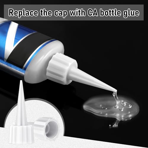 Loopeer 24 Pcs 312 Extra Tips for Ca Glue Snip Tip Applicator Tips, White