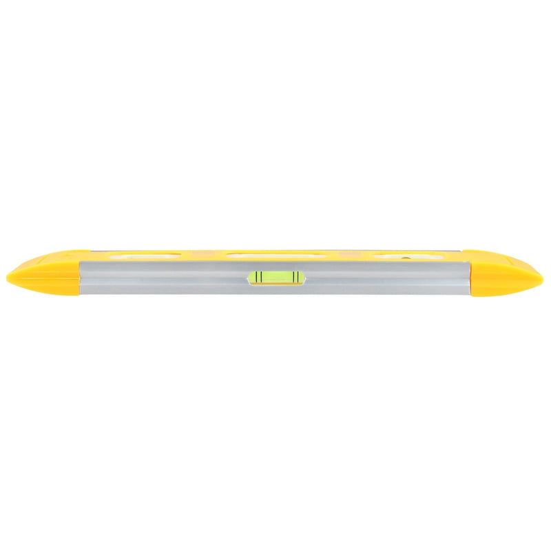 HAKZEON 10 PCS 9 Inch Yellow Magnetic Torpedo Level, Plastic Shell Bubble Level Tool, Spirit Level Measuring Tool with 45/90/180 Degree Bubbles for Measurements