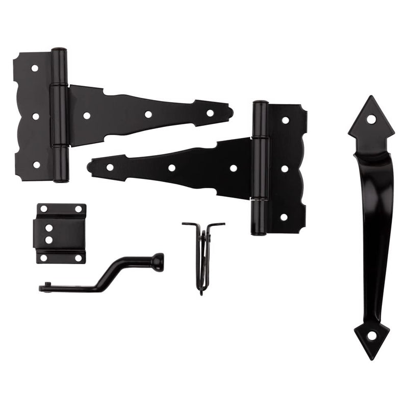 National Hardware N343-467 Decorative Gate Kit, 0, Black, 1 Count (Pack of 1) 1 Count (Pack of 1)