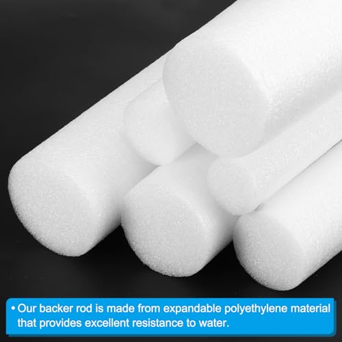 PATIKIL 1 Inch x 16.4 Feet Backer Rod for Gaps and Joints, Foam Rope Caulk Crack Joint Filler Roll Seal Weather Strip for Home Construction Car, White